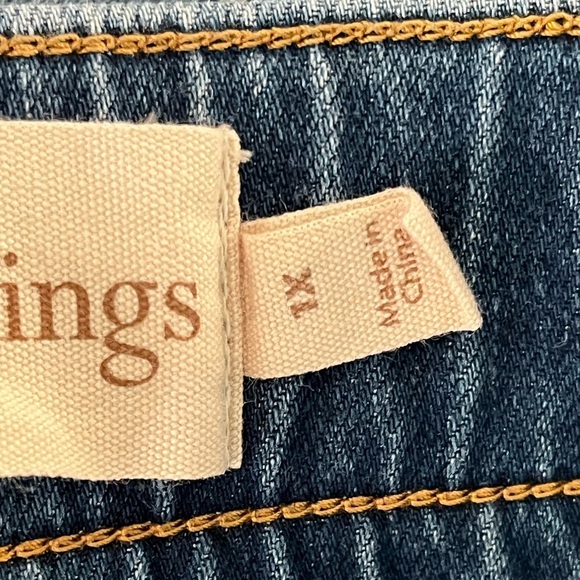 Soft Surroundings Pull On Jean Shorts 10” Stretch Denim Pockets Summer Size 1X - Picture 7 of 8